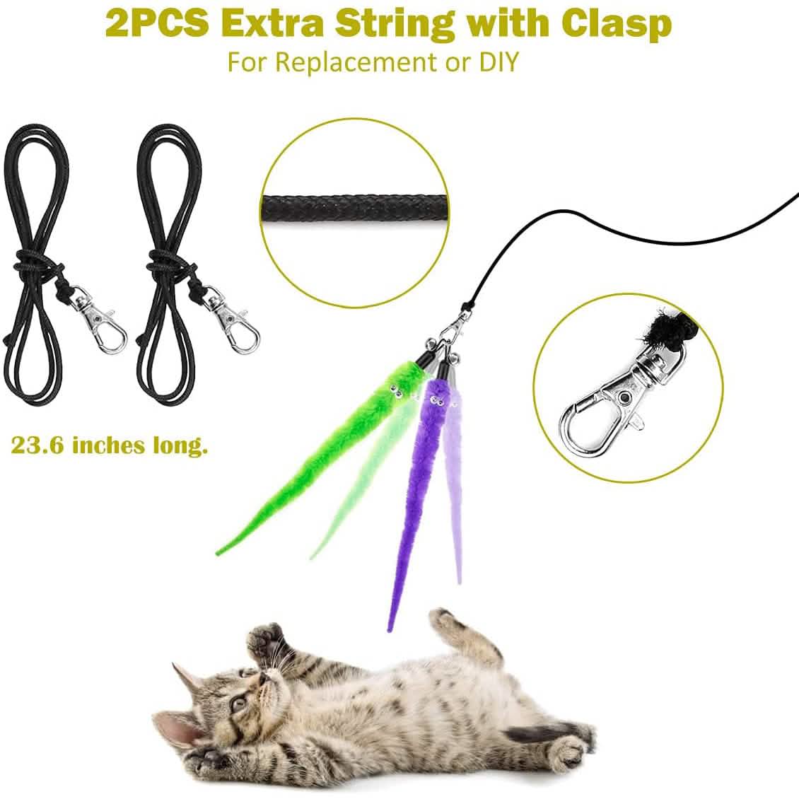 11-Pack: Interactive Cat Toy Wand