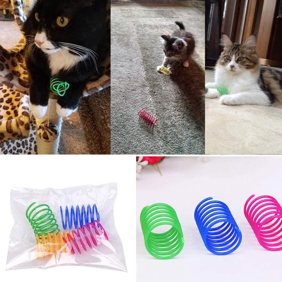 12-Piece: Cat Coil Spring Toy