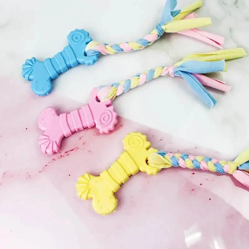 6-Pack: Puppy Teething Chew Toys with Interactive Ropes