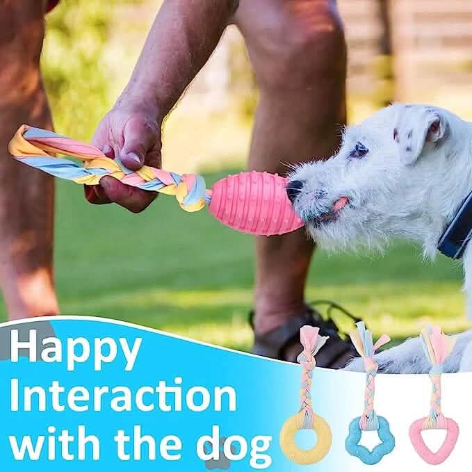 6-Pack: Puppy Teething Chew Toys with Interactive Ropes