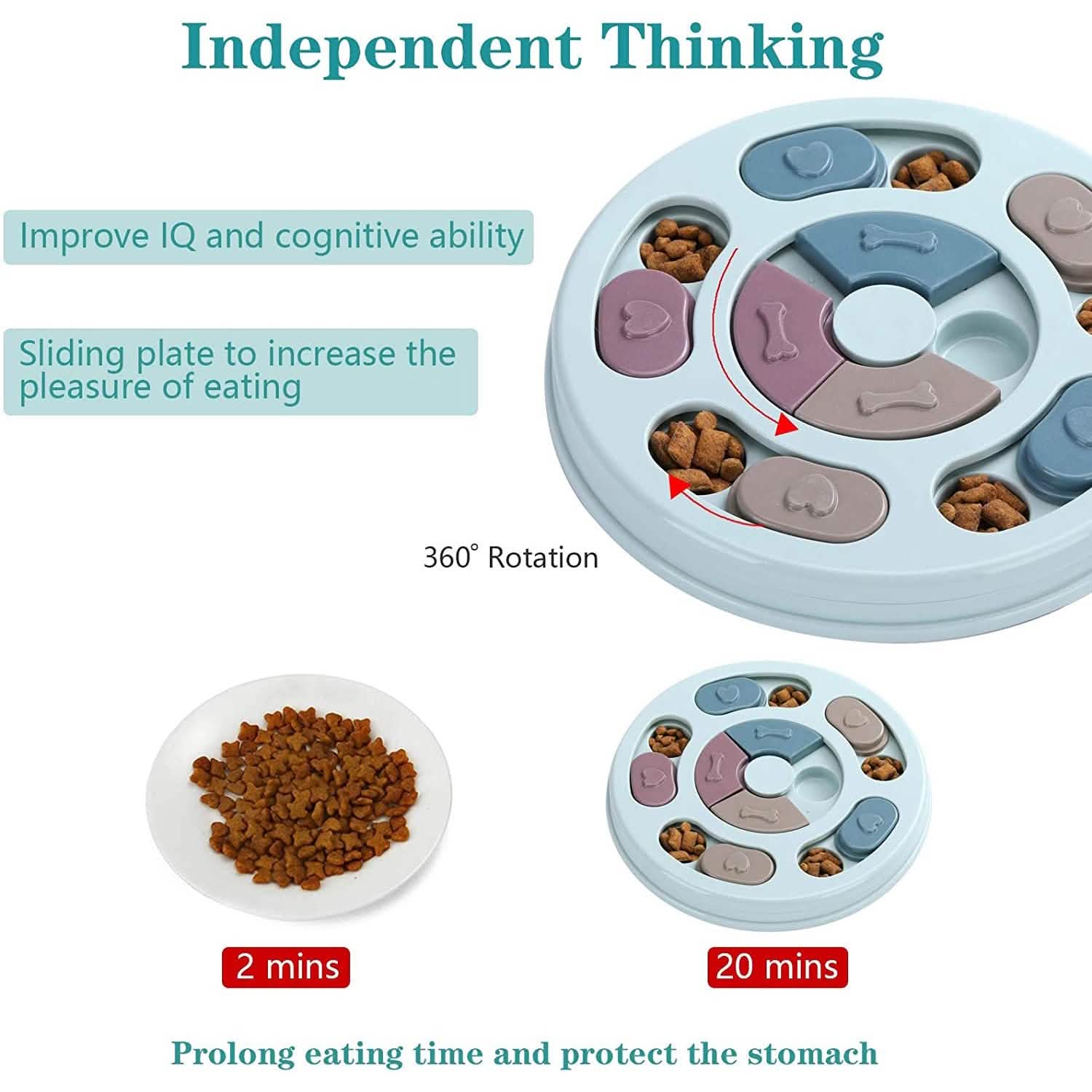 Dogs Food Puzzle Feeder Toys for IQ Training and Mental Enrichment