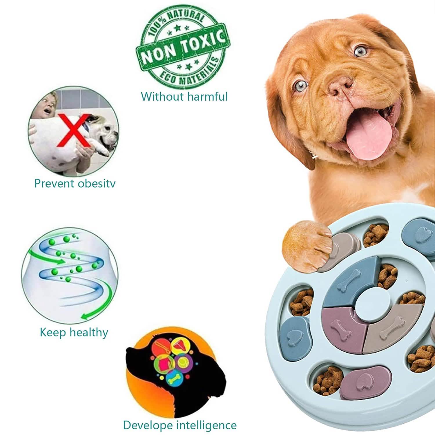 Dogs Food Puzzle Feeder Toys for IQ Training and Mental Enrichment